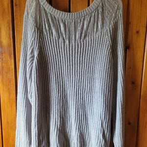 Chic Off-the-Shoulder Gray Sweater